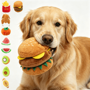 Lksixu 2 Pcs Interactive Plush Dog Toy, Pumpkin Shape Puppy Chew Toys with Squeaker, Tough Stuffed Puppy Teething Toys with Chew Guard Technology, Pet Supplies for Small, Medium & Large Dogs