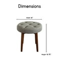 thumbnail image 2 of Elle Decor Penelope Round Tufted Stool in Storm Gray, 2 of 6