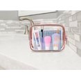 thumbnail image 4 of Bolsa de aseo de 3 piezas con asas de silicona, bolsa de maquillaje transparente de plástico de viaje pequeña bolsa de cosméticos para mujeres, bolsa de cuarto de galón compatible con aerolíneas para artículos de tocador de viaje ER, 4 of 4