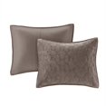 thumbnail image 2 of Ensemble de Couverture 3 Pièces en Velours Harper Taupe Roi/roi Cal, 2 of 4