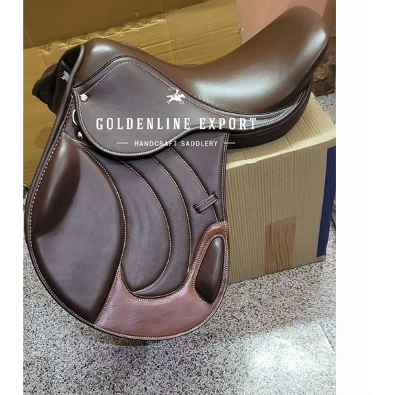 English Leather Jumping Saddle - Precision Fit, Comfort & Performance