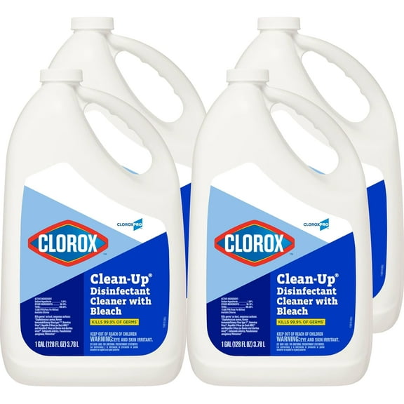 CloroxPro Clean-Up Disinfectant Cleaner Refill, 128 Ounces, Pack of 4 (Package May Vary)