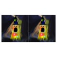 thumbnail image 1 of Wosthever Sombrero con luces LED para vacaciones de Halloween, decoración para fiesta, sombrero colgante, sombrero de brillante, accesorio Geistergesicht leuchtet gelb 2piezas, 1 of 6