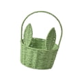 thumbnail image 4 of Cesta de flores Cesta de de Pascua Decoración de Pascua, Cesta de picnic decorativa Cesta de niña de flores para fiesta, jardín, camping Verde, 4 of 8