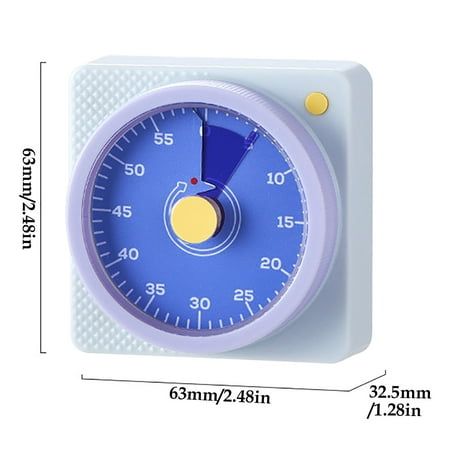 Wind Up Alarm Clock No Batteries Mechanical Kitchen Timer with Magnetic Back and Foldable Stand
