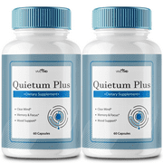 Quietum Plus Tinnitus Relief Supplement Reduce Ear Ringing Advanced Formula (2 Pack - 120 Capsules)