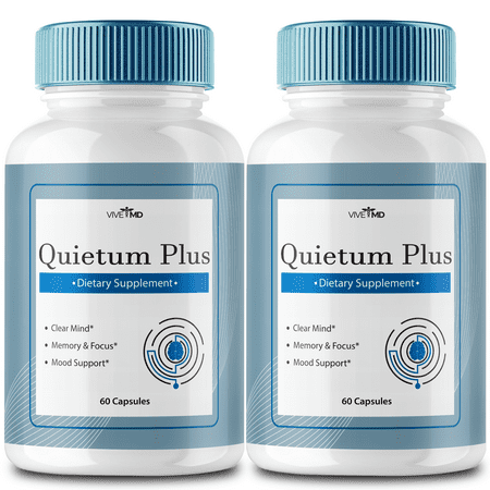 Quietum Plus Tinnitus Relief Supplement Reduce Ear Ringing Advanced Formula (2 Pack - 120 Capsules)