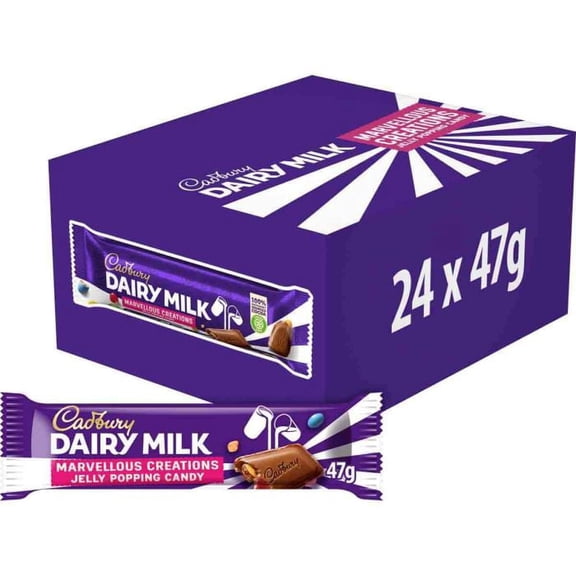 Cadbury Dairy Milk Marvelous Creations Jelly Popping Candy 24 Pack x 47g