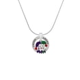 thumbnail image 2 of Delight Jewelry Silvertone Mardi Gras Jester Laugh Ring Charm Necklace, 18", 2 of 4