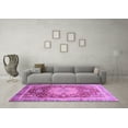 thumbnail image 3 of Ahgly Company Indoor Round Abstract Purple Modern Area Rugs, 7' Round, 3 of 4