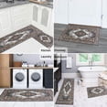thumbnail image 6 of Kitchen Rugs and Mats Non Skid Washable Brown Pattern Bohemia Kitchen Mat and Rug Set,Floor Cushion Waterproof Rug,Rubber Backed Area Rugs for Kitchen Laundry, 6 of 7