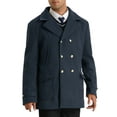 thumbnail image 4 of Lars Amadeus Double Breasted Peacoat for Men's Notched Collar Classic Winter Overcoat, 4 of 4
