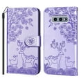 thumbnail image 1 of TOP SHE Case For Samsung Galaxy S10E, Sika Deer Flip Synthetic Leather TPU Case Cover with Fashion Wallet Lanyard Anti-Scratch Shockproof Bumper Case,Purple, 1 of 7