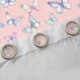 thumbnail image 4 of Feelyou Girly Pink Butterfly Black Out Curtains for Kids, Cherry Blossoms Floral Curtains Pack of 2 (42x63 Each), Fairy Tale Style Bedroom Curtains, Black Out Curtains Decor, 4 of 6