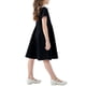 thumbnail image 4 of Odeerbi Vestido A-Line de Verano Para Niñas Vestido Con Cuello Peter Pan Acampanado Vestido de Columpio Color Sólido Manga Corta, 4 of 4