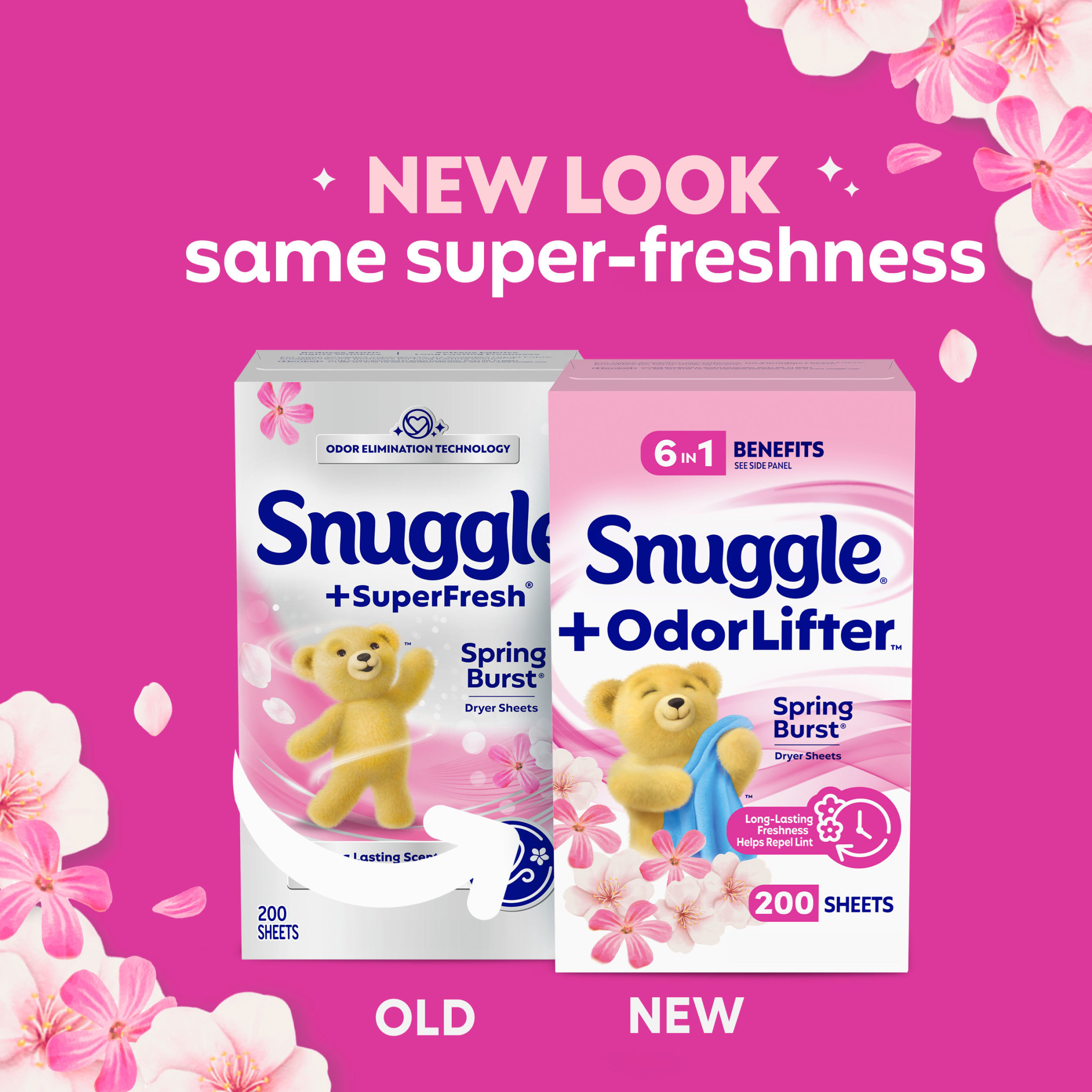 Snuggle OdorLifter Dryer Sheets Spring Burst 200 Count photo 2
