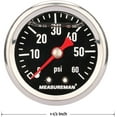 thumbnail image 4 of MEASUREMAN 2" Dry and Utility Pressure Gauge, Start and Clean Filter Pressure Gauge, Swimming Pool Filter Pressure Gauge, Spa, Aquarium, Water Pressure Gauge, 1/4"NPT Center Back Mount 0-60Psi/bar, 4 of 6