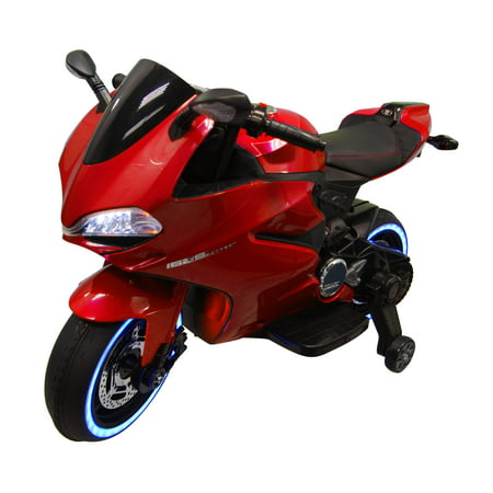 Kids ride on motorcycle Tron bike 12V battery LED lights USB -