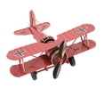 thumbnail image 3 of Vintage Metal Airplane Model Retro Biplane Handicraft with 3 Color Options for Home Cafe Office Decoration, 3 of 7