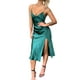 thumbnail image 2 of VISgogo Vestido sin espalda para mujer, verano, color sólido, correa de espagueti, sin mangas, de corte bajo, de una pieza para mujer, S/M/L/XL VISgogo  moda, 2 of 6