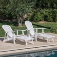 thumbnail image 3 of Glavbiku Soild Wood Reclining Adirondack Chair,Outdoor Chairs with Footrest,White, 3 of 14