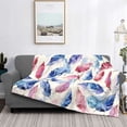 thumbnail image 5 of Horizontal Flannel Blanket Is Light Warm Soft Anti-Pilling Anti-Wrinkle Anti-Allergy And No Hair Loss For Bed And Sofa Camping Travel Watercolor Seamless Pattern With Leaves (1), 5 of 8