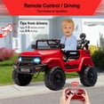 thumbnail image 4 of Juibresa 12 Volt Powered Ride-On Truck Car for Kids,Electric Vehicles with Remote Control, Spring Suspension,Led Lights, Music,3 Speeds,Ideal Gift for Child, 4 of 7
