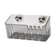 thumbnail image 4 of Copa de succión Rack Caseta de almacenamiento hueco de la pared Montada de la pared Fregadero de la esponja de instalación fácil de fregadero para el Gris transparente, 4 of 8