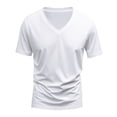 thumbnail image 2 of LRGSHF V Neck T-Shirts for Men Short Sleeve Casual Basic Tops Summer Soft Pullover Tops Lightweight Breathable Athletic Gym Regular Fit Wears, 2 of 6