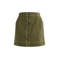 thumbnail image 5 of Free Assembly Women’s Denim Utility Mini Skirt, Sizes 0-18, 5 of 5