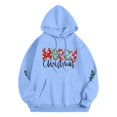 thumbnail image 4 of Telankuip Merry Christmas Hoodie for Women Cute Christmas Tree Drop Shoulder Hooded Sweatshirts Funny Xmas Holiday Party Loose Long Sleeve Drawstring Pullover Tops Light Blue M, 4 of 4