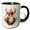 Black/White, variant on 3drose, Cute Mystical Woodland Creature Illustration, 11oz Two-tone Black Mug