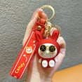 thumbnail image 4 of Frosted Rabbit Porte-Clés Acrylique Rouge Fête de l'Année Porte-Clés Délicat Pendentif Moderne Fait Main Accessoires Porte-Bonheur Cadeaux pour Hommes Type 2, 4 of 9