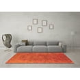 thumbnail image 3 of Ahgly Company Indoor Square Oriental Orange Industrial Area Rugs, 5' Square, 3 of 4