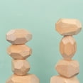 thumbnail image 4 of 1 Paquete de Piedras Coloridas de Juguete para Desarrollar de Capacidad de Pensamiento Lógico de Niños 10 piezas de madera Salvador piedras apilables, 4 of 8