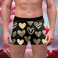 thumbnail image 2 of Yuncity Mens Valentines Day Boxer Briefs Underwear Funny Lips Print Soft Underpants Gold L, 2 of 5