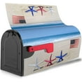 thumbnail image 3 of Starfishes and American Flag Mailbox Cover Magnetic Mailbox Wraps Sandy Beach Post Letter Box Cover for Garden Home Decor 25.5x21 in, 3 of 6