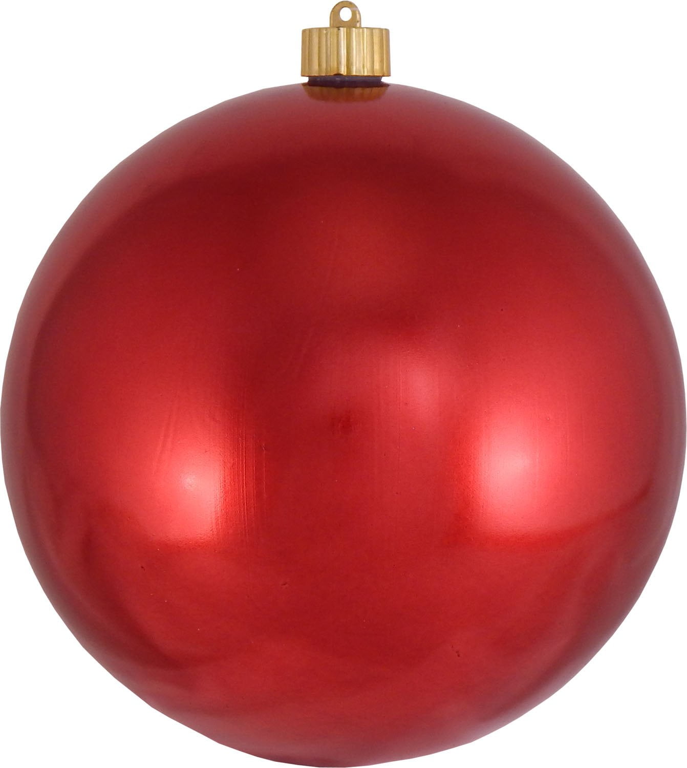 Christmas by Krebs Red Plastic Large Shatterproof Glitter Ball Ornament