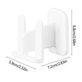 thumbnail image 3 of Estante para colgar zapatillas de montaje en pared | Zapatero de baño no perforado | Gancho de almacenamiento de plástico para paredes de azulejos y vidrio | Sin perforación | Blanco | los, 3 of 6