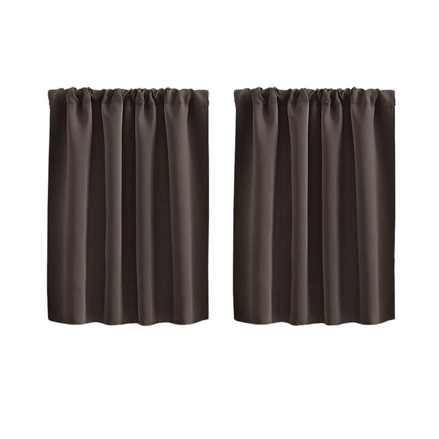 Curtains for Bedroom Solid Color Light Filtering Window Curtains for Living Room Kitchen Bathroom 2 Pack