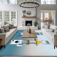 thumbnail image 4 of 6x9 Area Rugs for Living Room, Blue Ombre Laundry Non Slip Area Rugs for Kitchen Bedroom Entryway, Wash Dry Fold Repeat Washable Carpet Runner Rug Floor Mats for Bedroom Home Decor, 4 of 9