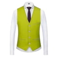 thumbnail image 3 of Men's 3 Pieces Elegant Solid One Button Slim Fit Suit Sets-b, 3 of 5