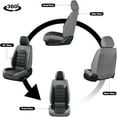 thumbnail image 6 of Florich Full Set Seat Covers, Waterproof Faux Leather Seat Protectors, Comfortable Auto Interior Cushions Fit for Most Cars SUV Trucks, Black&Gray, 6 of 9