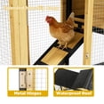 thumbnail image 3 of Weatherproof Wooden Backyard Chicken Coop with Nesting Box, Holds 3 Chicken ,Yellow with Black, 3 of 9
