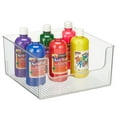 thumbnail image 6 of mDesign Art + Craft Wide Plastic Front Dip Storage Organizer Bin, 8 Pack, Clear, 6 of 7