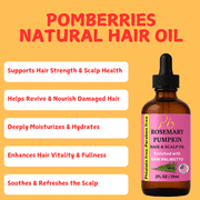 Pomberries Rosemary, Pumpkin Seed, Peppermint, Saw Palmetto Hair Oil