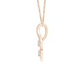 thumbnail image 2 of ANGARA Natural 2 Stone Diamond Drop Pendant in 14K Rose Gold for Women (Size-2.5mm| Color-I-J| Clarity-I1-I2) | April Birthstone, Anniversary, Jewelry Gift for Women | Natural Diamond Necklace, 2 of 8