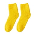 thumbnail image 2 of GILIGEGE Women's Cozy Fluffy Fuzzy Socks Plush Home Slipper Socks Warm Soft Winter Sleeping Socks for Men Women Christmas Gifts Home with Thicker Solid Socks Warmer Colors for Women Coral and Socks I, 2 of 2