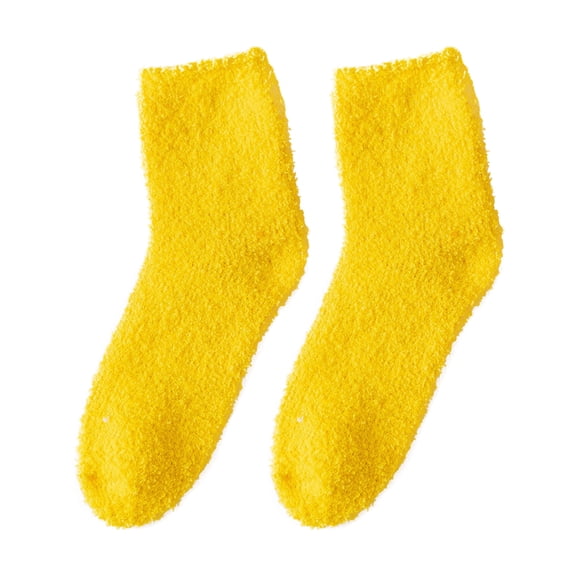 OJJCXA Womens Socks Breathable Casual Solid Color Thick Warm Coral Fleece Indoor Floor Socks