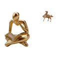 thumbnail image 1 of Estatua abstracta de caballo pensador, decoración para mesa, sala de estar, estantería de oficina, artesanía vintage, adorno de regalo, escultura para, 1 of 8